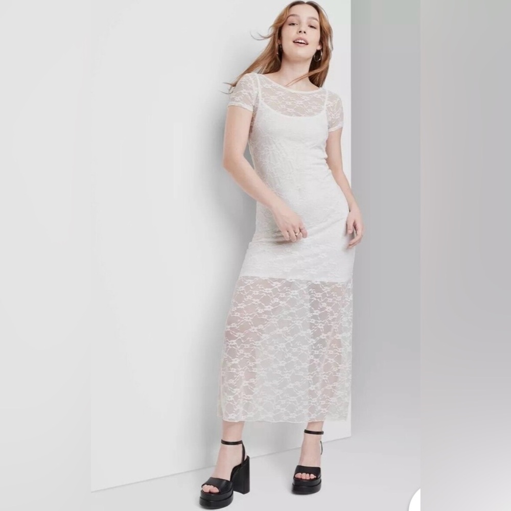NWOT Wild Fable White Sheath Maxi Dress